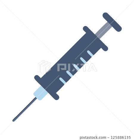 Syringe Icon Vector Medical Equipment for Healthcare, Vaccination, and Medical Branding Syringe Icon Vector Medical Equipment for Healthcare, Vaccination, and Medical Branding 125886135