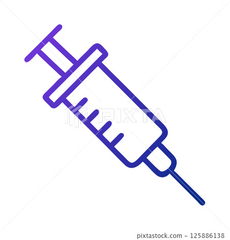 Syringe Icon Vector Medical Equipment for Healthcare, Vaccination, and Medical Branding Syringe Icon Vector Medical Equipment for Healthcare, Vaccination, and Medical Branding 125886138