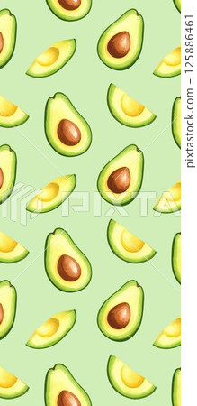 Avocado pattern material, green, AI generation Avocado pattern material, green, AI generation 125886461