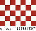 方格背景素材（紅色） 125886597