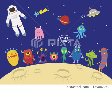 Pop and galaxy background material 125887039