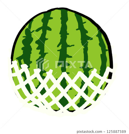 Illustration material of watermelon 125887389