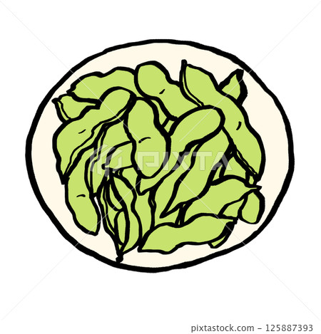 毛豆插畫素材 125887393