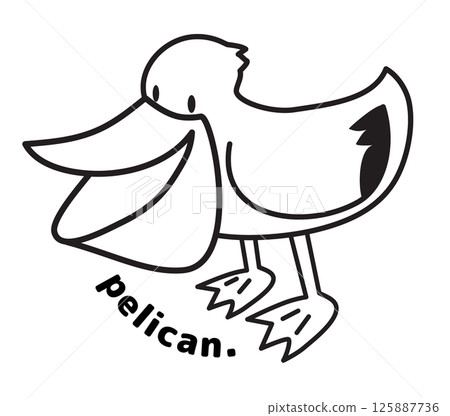 張開嘴巴的鵜鶘 125887736