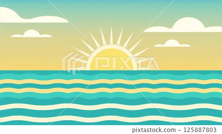 Hill with a view of the sea Hill with a view of the sea 125887803