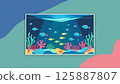 A school of fish swimming in the ocean 125887807