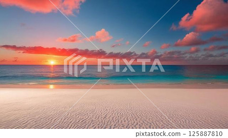 Sunset over the horizon 125887810