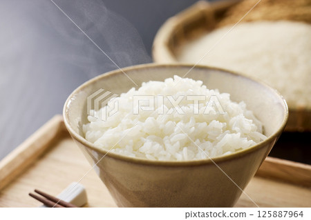 Rice served in a bowl Rice served in a bowl 125887964
