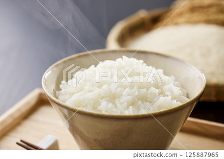 Rice served in a bowl Rice served in a bowl 125887965