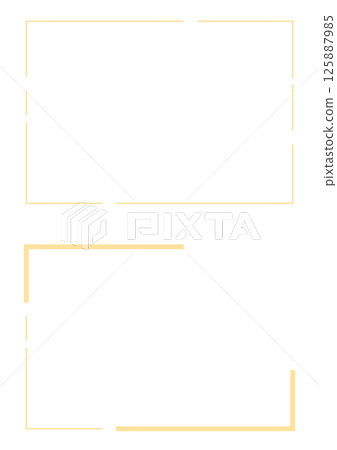 Yellow simple chopped square frames set Yellow simple chopped square frames set 125887985