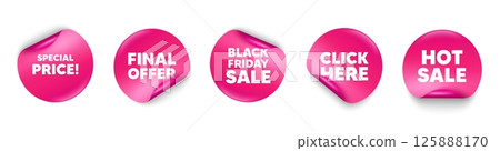 Special price sticker tag. Click here, Black friday paper price banners. Special price tag. Sale sign. Advertising Discounts symbol. Hot sale sticker. Promo banners. Vector Special price sticker tag. Click here, Black friday paper price banners. Special price tag. Sale sign. Advertising Discounts symbol. Hot sale sticker. Promo banners. Vector 125888170