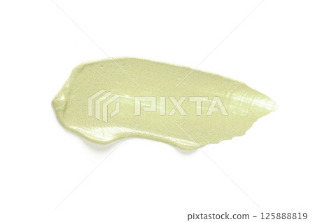 A sample of cosmetic clay for a body or face mask. White background 125888819