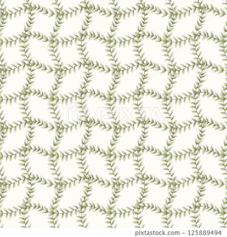 Seamless Diamond Floral Repeat Pattern with Small Ditsy Flowers. Charming Floral Tile Design. Vintage Floral Lattice, Illustration Seamless Diamond Floral Repeat Pattern with Small Ditsy Flowers. Charming Floral Tile Design. Vintage Floral Lattice, Illustration 125889494