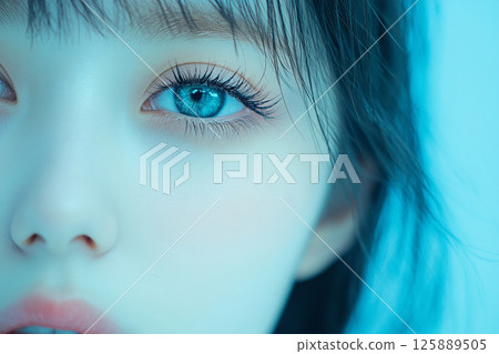 Close-up of eyes AI image 125889505