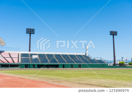 Komatsu Sports Park Suehiro Baseball Stadium (also known as Benkei Stadium) 3rd base stand image | Baseball / Baseball stadium image | Komatsu City, Ishikawa Prefecture Komatsu Sports Park Suehiro Baseball Stadium (also known as Benkei Stadium) 3rd base stand image | Baseball / Baseball stadium image | Komatsu City, Ishikawa Prefecture 125890974