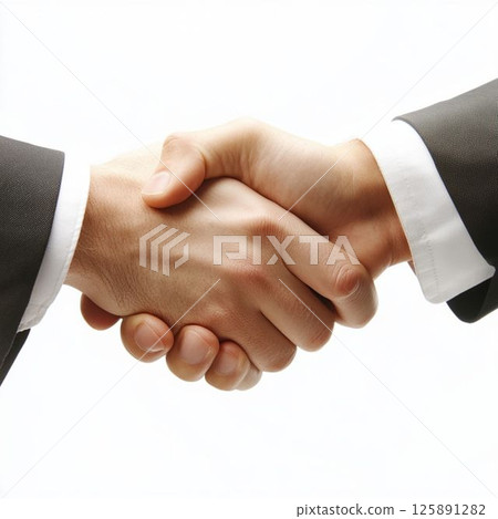 Business negotiations concluded on a white background 125891282