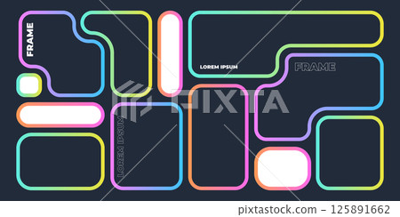 Colorful bento ui kit frame templates Colorful bento ui kit frame templates 125891662