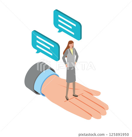 Illustration of business support for women 125891950