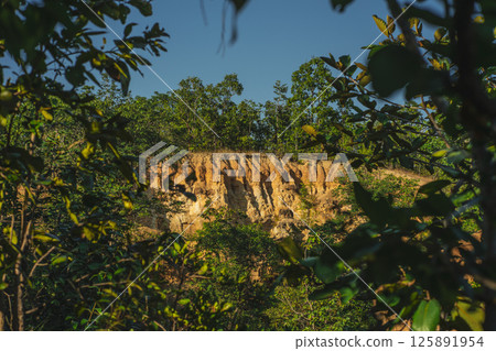 travel and people activity concept with mountain and rock in tropical forest 125891954