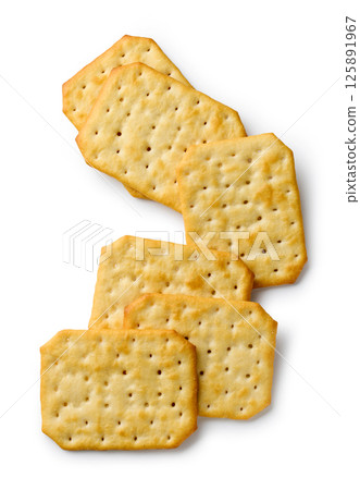 crackers on white background 125891967