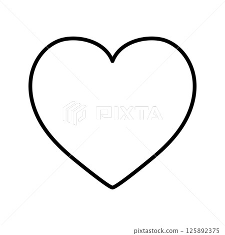 Emotional expression heart mark monochrome 125892375