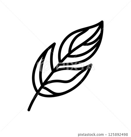 Leaf icon line design template isolated illustration Leaf icon line design template isolated illustration 125892498