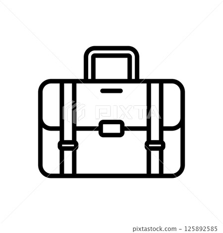 Suitcase icon line design template isolated illustration Suitcase icon line design template isolated illustration 125892585
