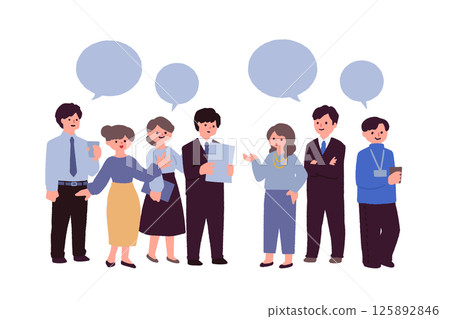 辦公室職員交談的插圖 辦公室職員交談的插圖 125892846