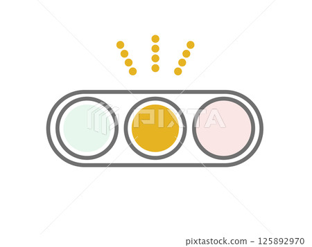 Flashing yellow light to warn of danger - illustration material 125892970