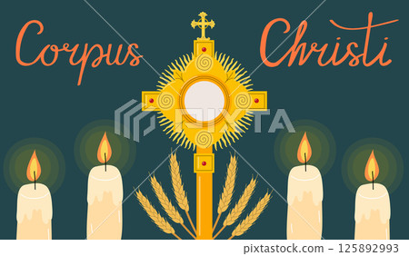 Vector illustration of Corpus Christi.  125892993