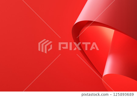 Dynamic abstract background features bold red curves that create a striking visual effect, offering generous copy space ideal for marketing or promotional messages Dynamic abstract background features bold red curves that create a striking visual effect, offering generous copy space ideal for marketing or promotional messages 125893689