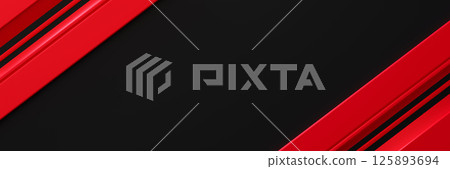 Dynamic red and black abstract background featuring geometric shapes creates a striking visual impact ideal for advertisements and creative projects, providing ample copy space for text Dynamic red and black abstract background featuring geometric shapes creates a striking visual impact ideal for advertisements and creative projects, providing ample copy space for text 125893694