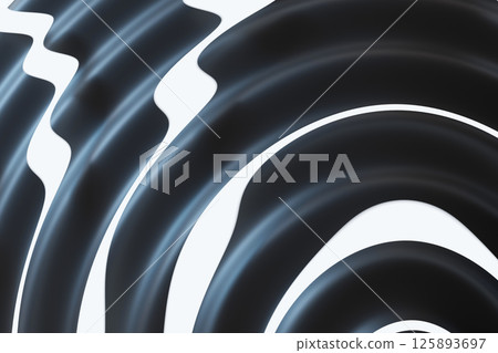 Futuristic abstract 3D background with smooth black and white curved lines creating a bold, flowing wave pattern. Perfect for modern design, tech branding, and digital creative projects Futuristic abstract 3D background with smooth black and white curved lines creating a bold, flowing wave pattern. Perfect for modern design, tech branding, and digital creative projects 125893697