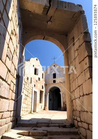 地中海風格的建築 125893874