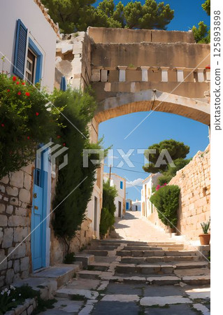 Mediterranean-inspired building 125893898