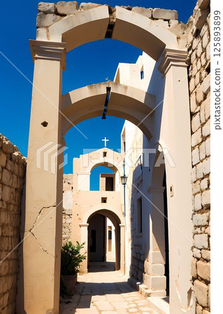 地中海風格的建築 125893899