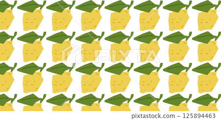Seamless Lemon Fruit Leaf Pattern Seamless Lemon Fruit Leaf Pattern 125894463