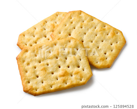 crackers on white background crackers on white background 125894528