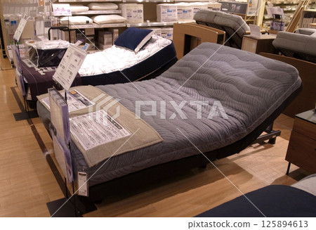 Furniture section, nursing bed, shopping Furniture section, nursing bed, shopping 125894613