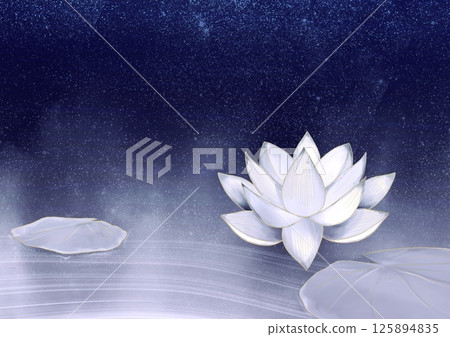 Mystical lotus background illustration 125894835