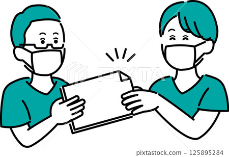 醫生發出和接收轉診信的插圖 醫生發出和接收轉診信的插圖 125895284