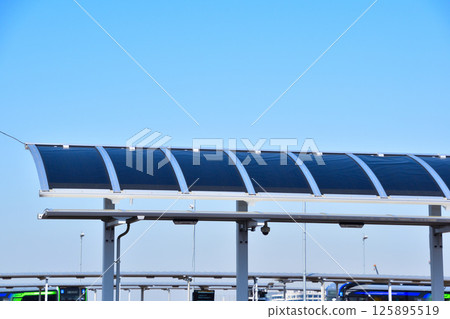 Perovskite solar cells implemented at Yumeshima Transportation Terminal 1 Perovskite solar cells implemented at Yumeshima Transportation Terminal 1 125895519