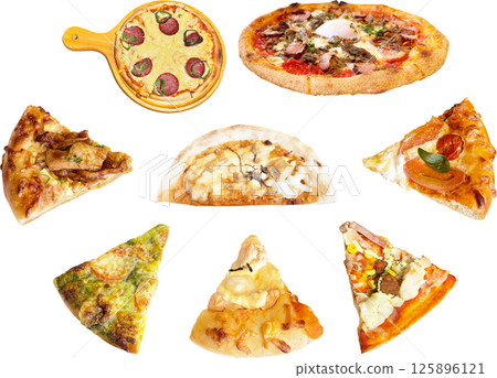 Cutout material set - pizza 125896121