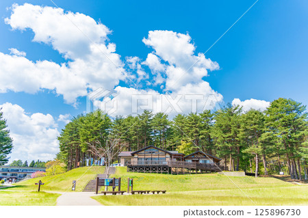 Visitor Center in Kitayamazaki Park, Iwate Prefecture, Tanohata Village Visitor Center in Kitayamazaki Park, Iwate Prefecture, Tanohata Village 125896730
