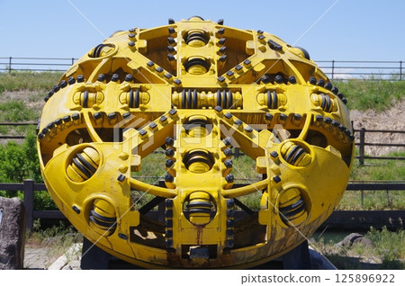 Irrigation facility "Jikkasegi" in Azumino, Shinshu, Azusa River Siphon Shield Machine Face 125896922