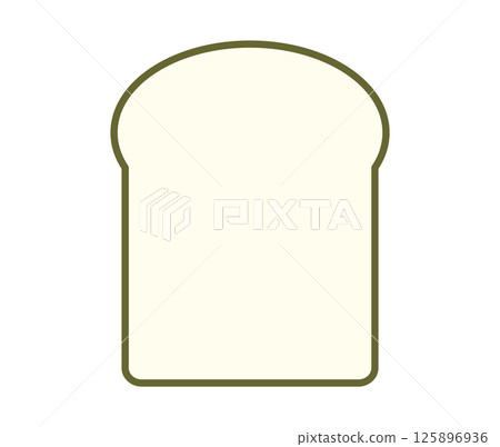 Icon illustration of a loaf of bread (mountain type) 125896936