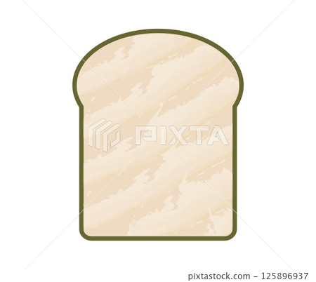 Icon illustration of toasted bread (mountain-shaped) 125896937