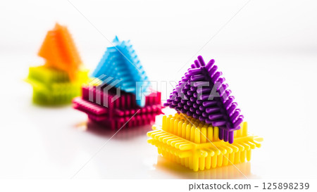 The elements of the game construction set have specific shapes, which makes it easy to create a variety of designs. The elements of the game construction set have specific shapes, which makes it easy to create a variety of designs. 125898239