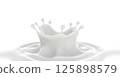 Milk splash isolated on white background 125898579