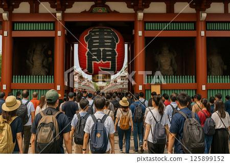雷門前行走的人們 雷門前行走的人們 125899152